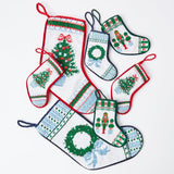 Needlepoint Christmas Wreath Stocking - Mrs. Alice