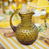 Add a touch of elegance and nostalgia to your drinking experience with the Olive Green Hobnail Jug & Glasses Set, designed to bring sophistication to your table.
