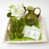 Make every pour special with the Olive Green Hobnail Jug - a delightful addition to your drinkware collection.