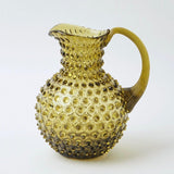 Add a touch of timeless style to your drinkware with the Olive Green Hobnail Jug.