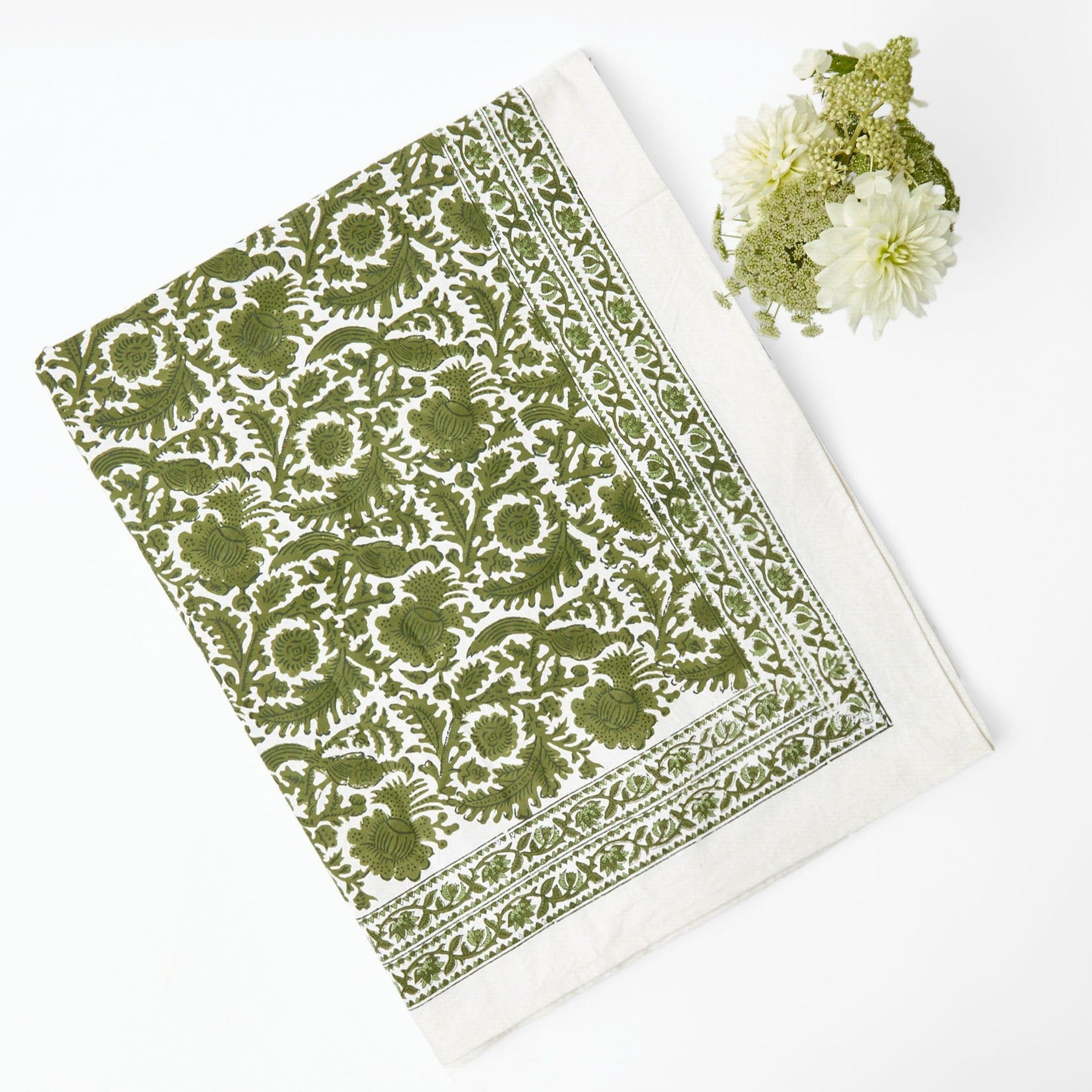 Olive Pheasant Tablecloth | Round