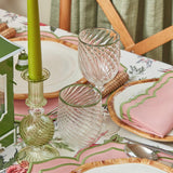 Olive Rim Swirl Glassware Set - Mrs. Alice