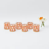 Orange Raffia Water Glasses (Set of 6) - Mrs. Alice