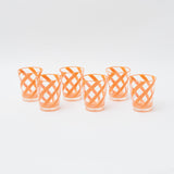 Orange Swirl Outdoor Glasses (Set of 6) - Mrs. Alice