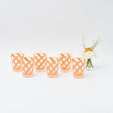 Orange Swirl Outdoor Glasses (Set of 6) - Mrs. Alice