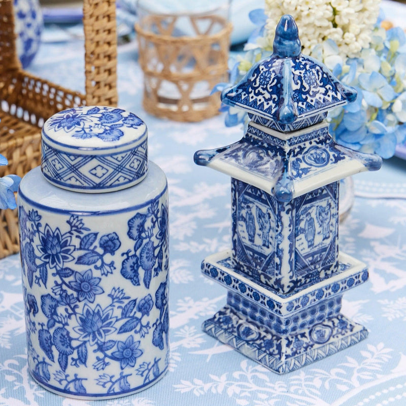 Pair of Small Porcelain Pagodas