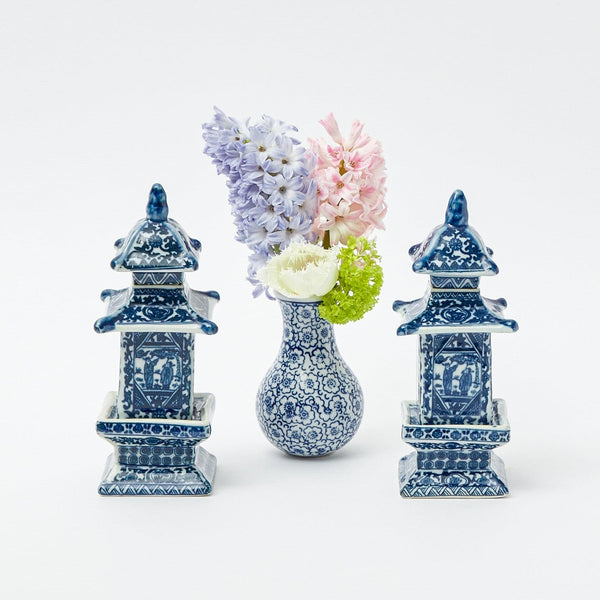 Pair of Small Porcelain Pagodas