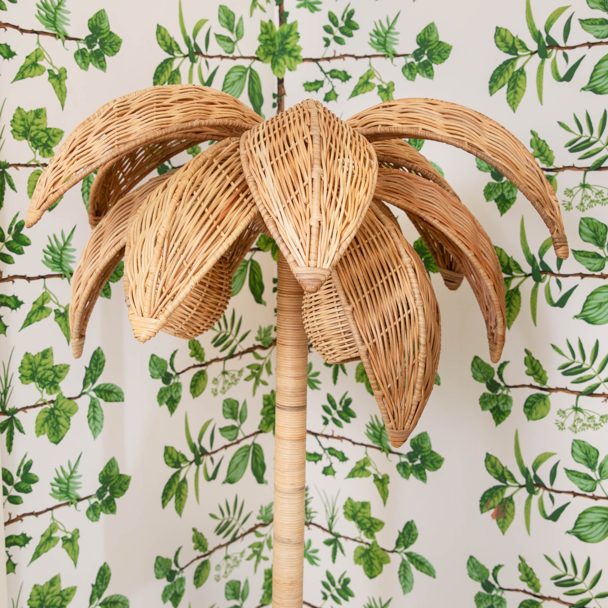 Rattan Palm Tree Floor Lamp