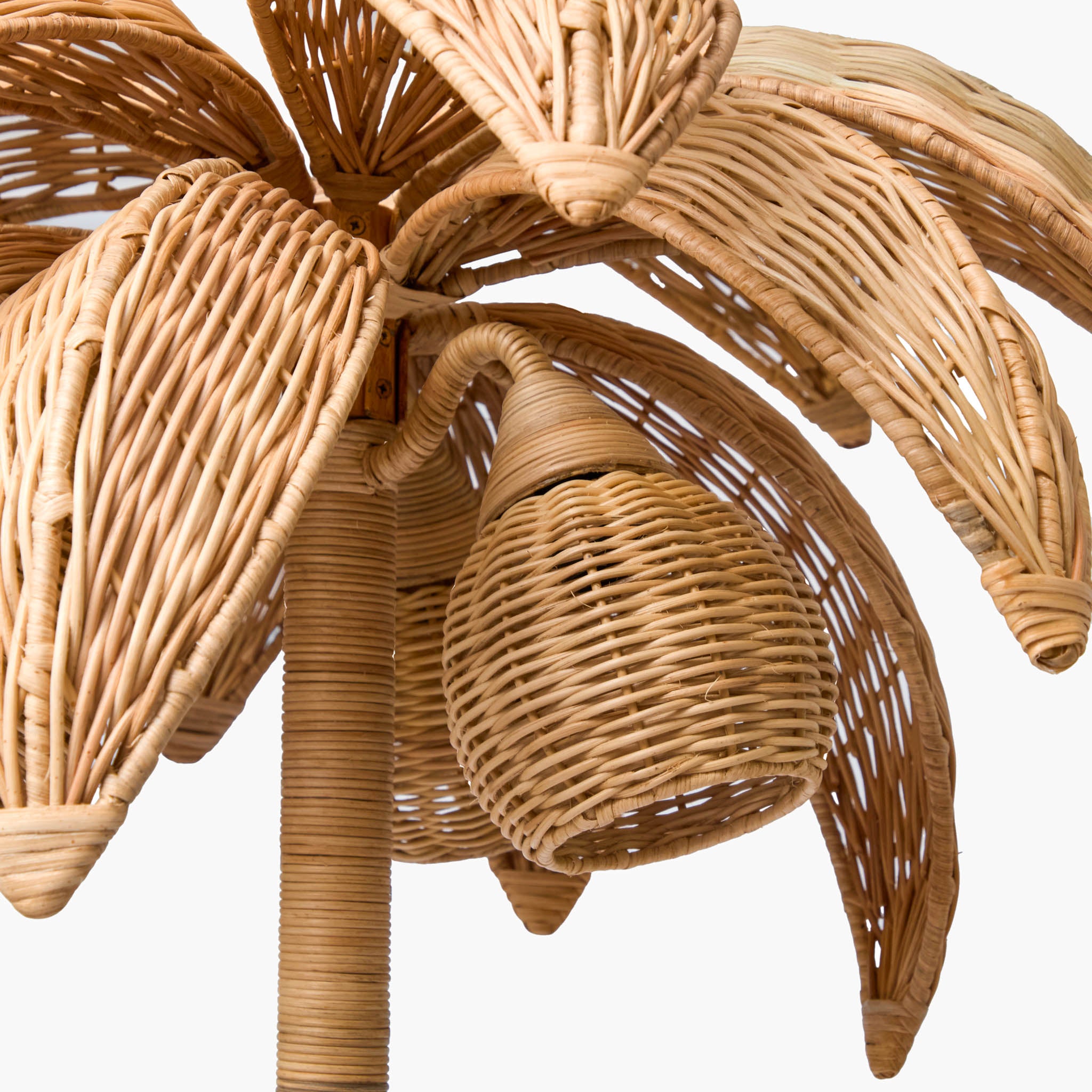 Rattan Palm Tree Floor Lamp