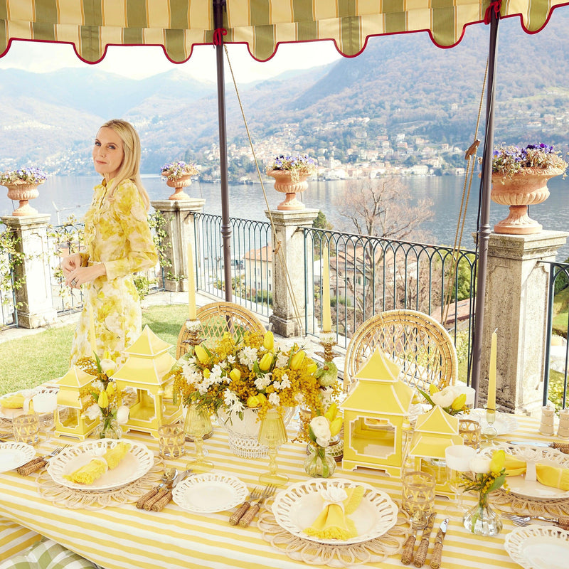 Passalacqua Yellow Stripe Tablecloth - Mrs. Alice