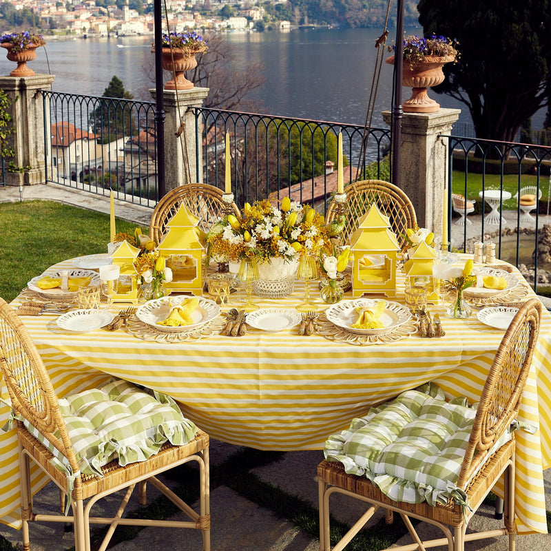 Passalacqua Yellow Stripe Tablecloth - Mrs. Alice