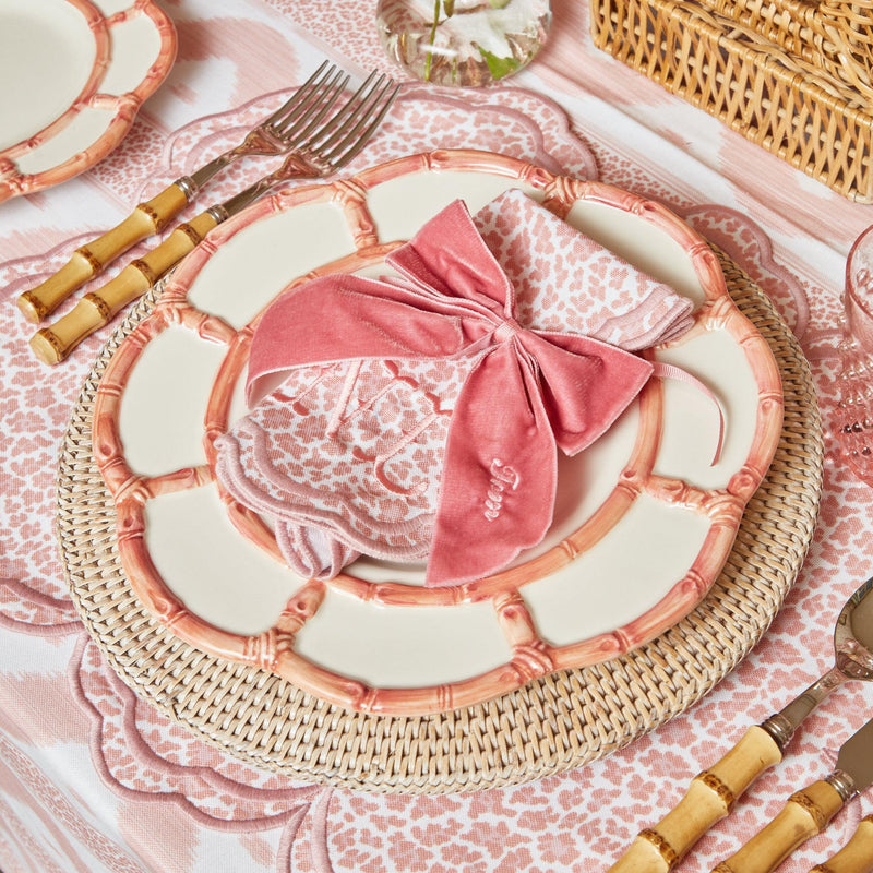 Personalised Dusty Pink Napkin Bow - Mrs. Alice
