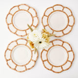 Petal Bamboo Ceramic Dinner & Starter Plates (Set of 8) - Mrs. Alice