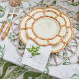 Tranquil hues on Petal Bamboo Ceramic Dinner & Starter Plates.