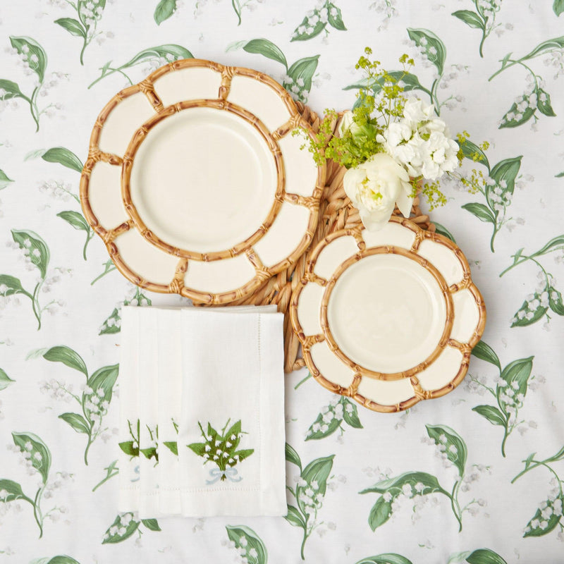 Soft-hued Petal Bamboo Ceramic Plates for elegant meals.