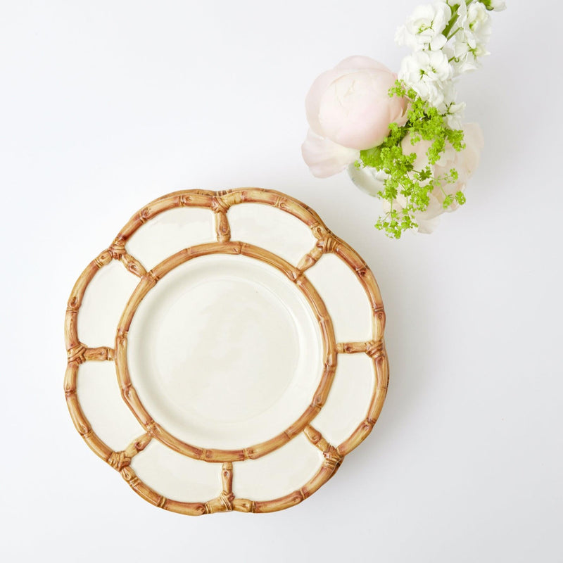 Petal Bamboo Ceramic Dinner Plate: Nature-inspired sophistication.