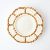 Petal Bamboo Ceramic Dinner Plate: A blend of nature and ceramic elegance.