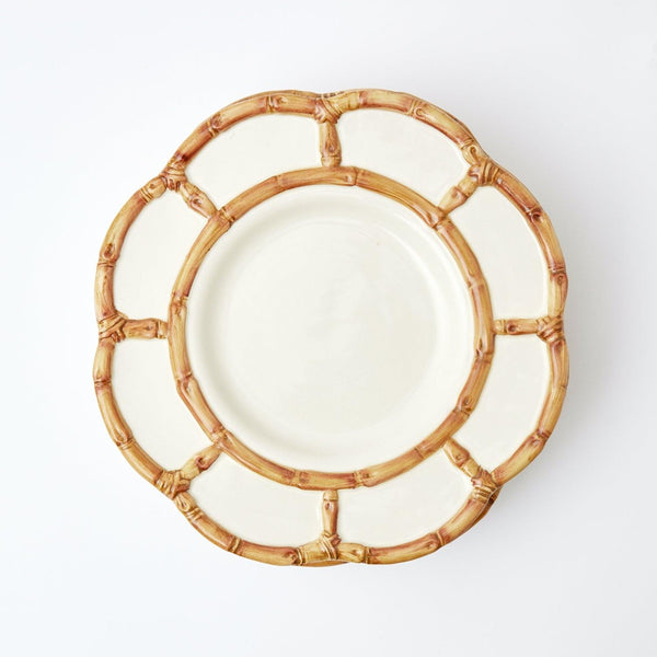 Petal Bamboo Ceramic Dinner Plate: A blend of nature and ceramic elegance.