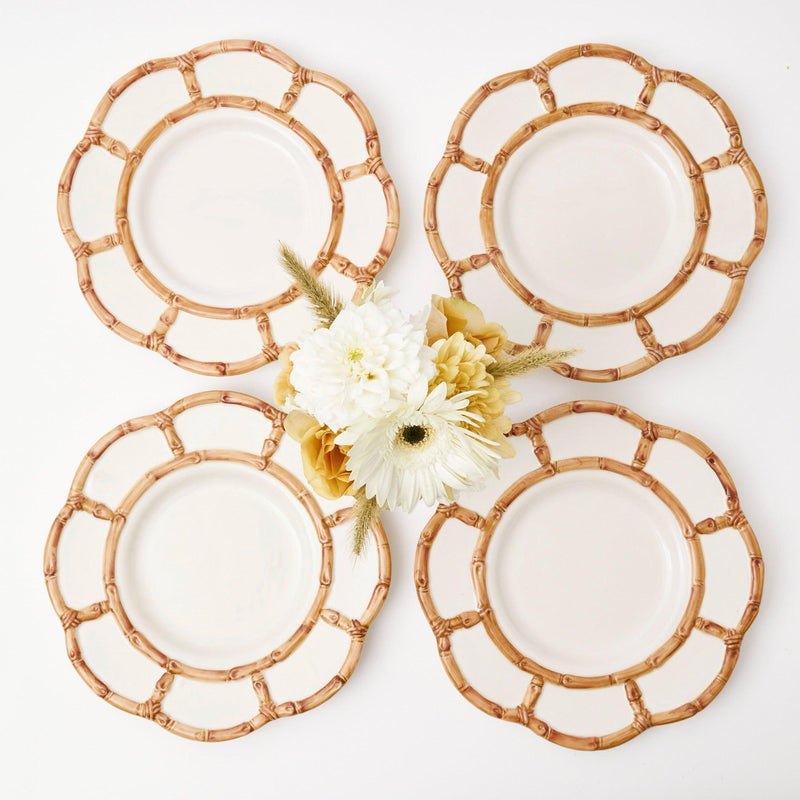 Embrace graceful dining with Petal Bamboo Ceramic Plates.