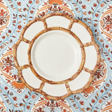 Bring nature to your table with the Petal Bamboo Ceramic Dinner Plate.