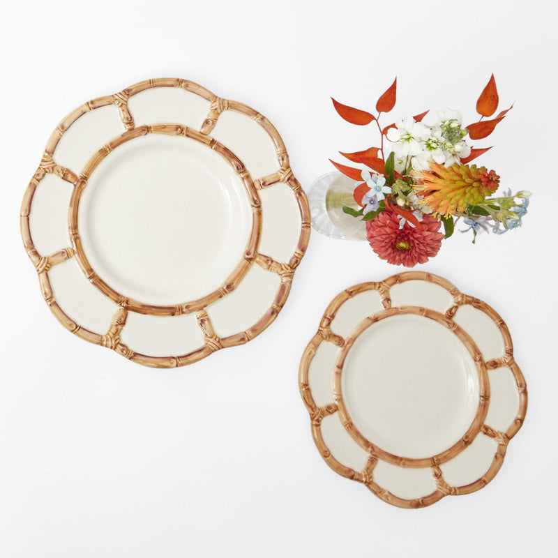 Stylish Petal Bamboo Ceramic Starter Plate for elegant dining.