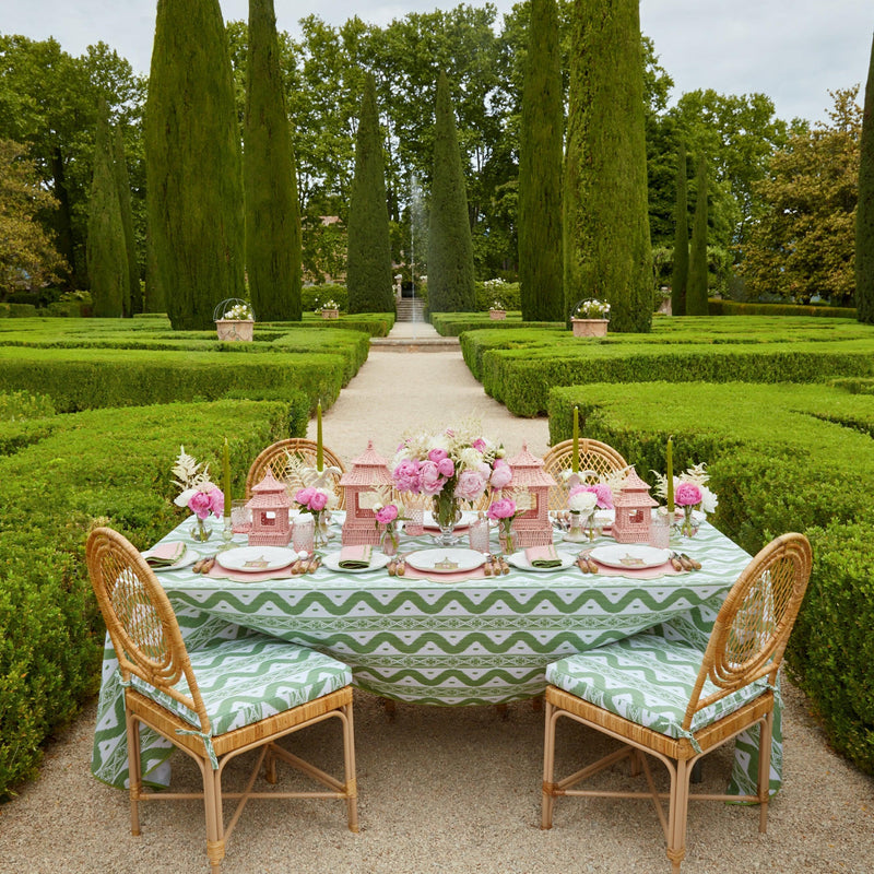 Pink & Green Pagoda Dinner Plate (Set of 4) - Mrs. Alice