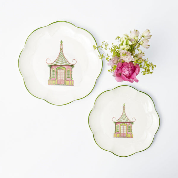 Pink & Green Pagoda Starter Plate - Mrs. Alice