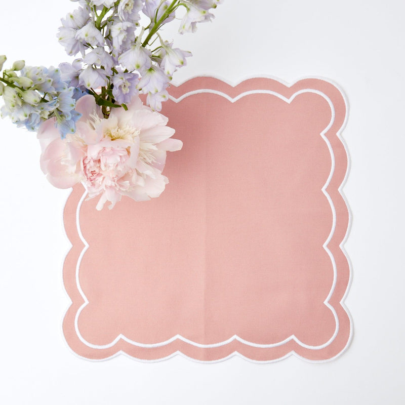 Pink Appliqué Napkins (Set of 4) - Mrs. Alice