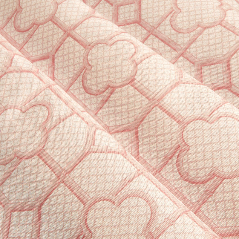 Pink Bamboo Trellis Fabric - Mrs. Alice