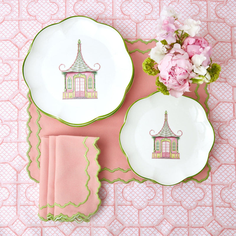 Pink Bamboo Trellis Tablecloth - Mrs. Alice