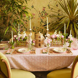 Pink Bamboo Trellis Tablecloth - Mrs. Alice
