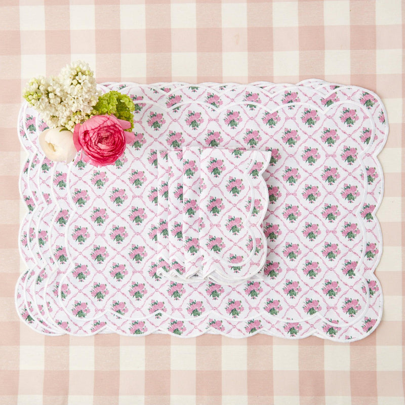Pink Bouquet Placemats (Set of 4) - Mrs. Alice