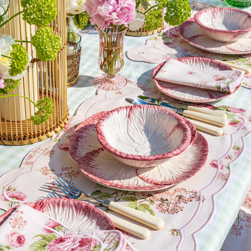 Pink Capri Lettuce Dinner Plate– Mrs. Alice