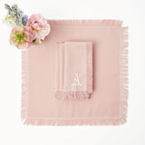 Pink Fringe Napkins (Set of 4) - Mrs. Alice