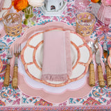 Pink Fringe Napkins (Set of 4) - Mrs. Alice