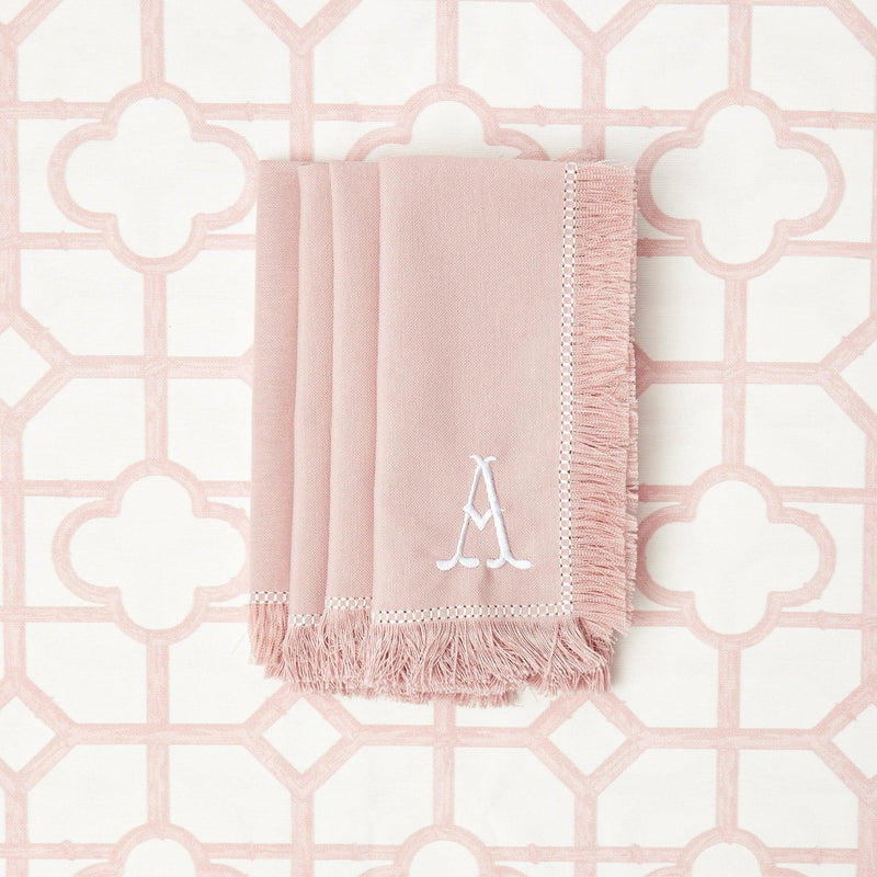 Pink Fringe Napkins (Set of 4) - Mrs. Alice