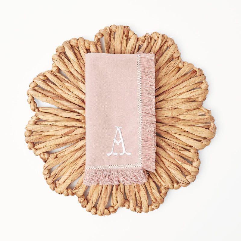 Pink Fringe Napkins (Set of 4) - Mrs. Alice