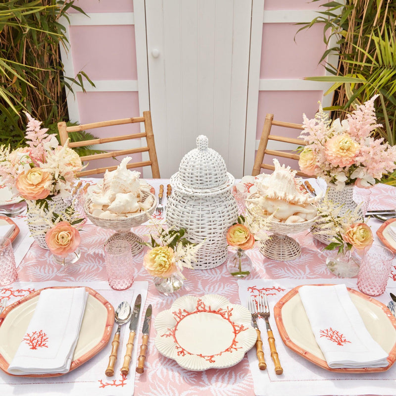 Pink Geometric Bamboo Dinner Plate (Set of 4) - Mrs. Alice