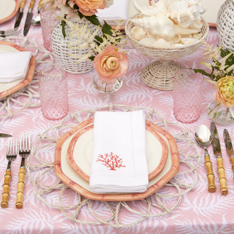 Pink Geometric Bamboo Starter Plate - Mrs. Alice