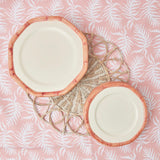 Pink Geometric Bamboo Starter Plate (Set of 4) - Mrs. Alice