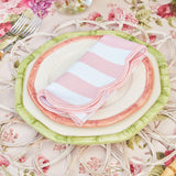 Pink Geometric Bamboo Starter Plate (Set of 4) - Mrs. Alice