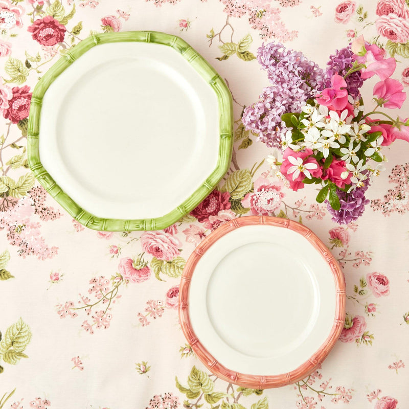 Pink Geometric Bamboo Starter Plate (Set of 4) - Mrs. Alice