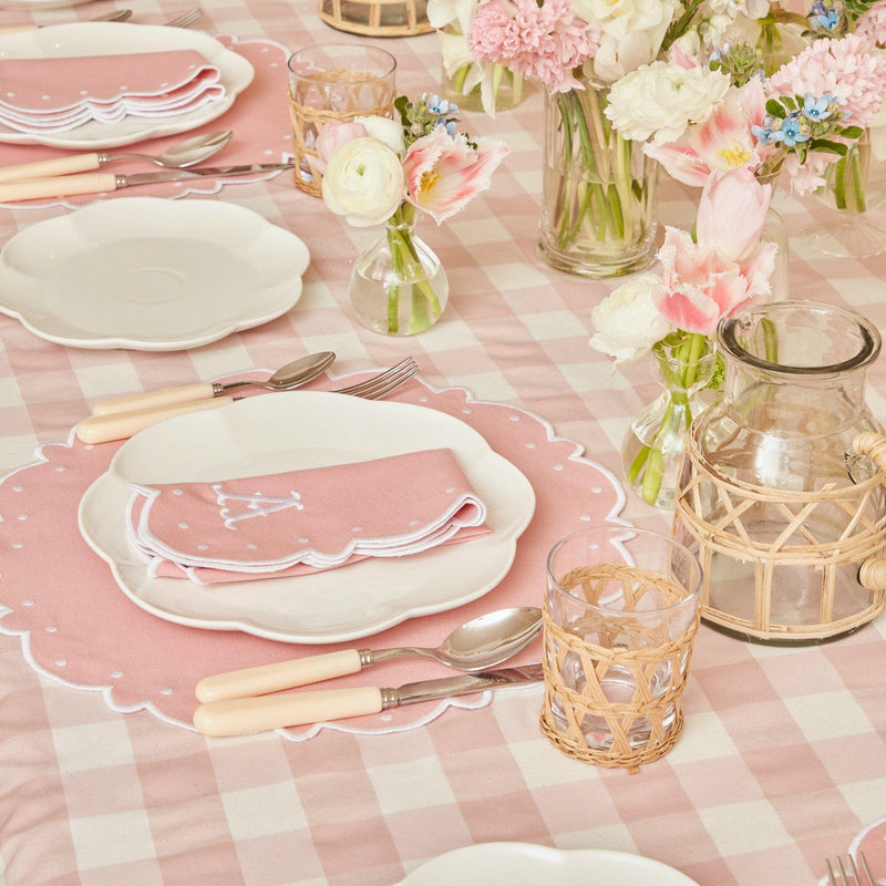 Pink Gingham Tablecloth - Mrs. Alice