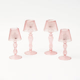 Pink Glass Lantern Tea Light Holder Set - Mrs. Alice