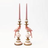 Pink Parrot Candle Holder (Pair) - Mrs. Alice