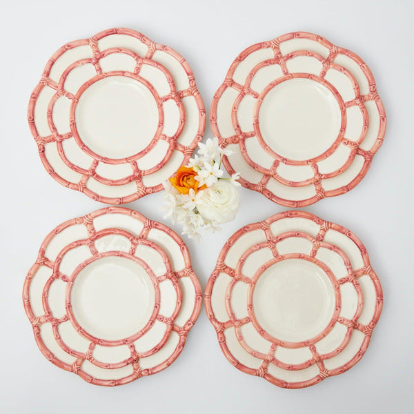 Pink Petal Bamboo Dinner & Starter Plates (Set of 8) - Mrs. Alice