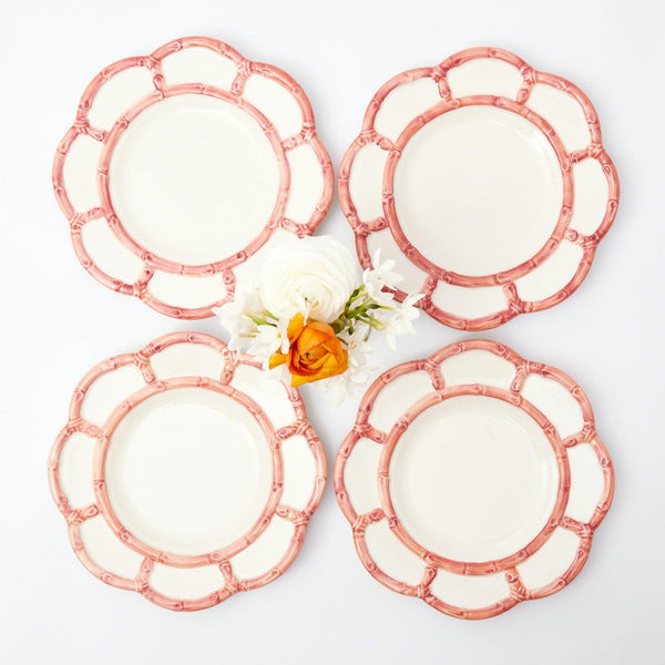 Pink Petal Bamboo Starter Plates (Set of 4) - Mrs. Alice