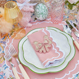 Pink Rattan Napkin Bow (Set of 4) - Mrs. Alice
