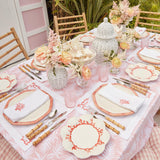 Pink Trailing Ferns Tablecloth - Mrs. Alice