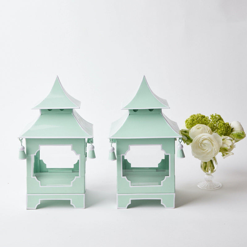 Pistachio Green Pagoda Lantern - Mrs. Alice